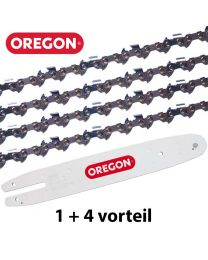 1 + 4 Kombinationsset 30cm 3/8"LP 1,1mm Oregon (44E)