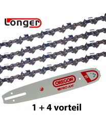 1 + 4 Kombinationsset 30cm 3/8"LP 1,3mm Oregon (44E)