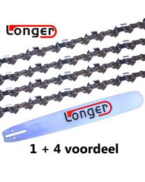 1 + 4 Kombinationsset 50cm 3/8" 1,5mm Longer (Hardnose, 72E)