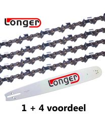 1 + 4 Kombinationsset 38cm .325" 1,3mm Longer (64E)