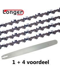 1 + 4 Kombinationsset 70cm 3/8" 1,5mm Longer (92E)