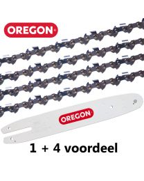 1 + 4 combinatie set 30cm 3/8"LP 1,1mm Oregon (44E)