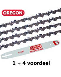 1 + 4 combinatie set 35cm 3/8"LP 1,1mm Oregon (50E)