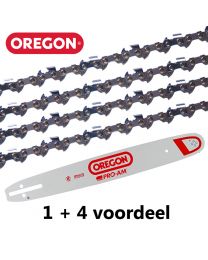 1 + 4 combo deal 15''/38cm .325" 0.050'' Oregon (64E)