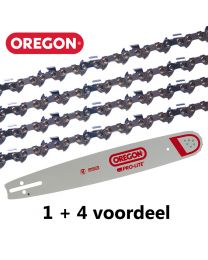 1 + 4 combo deal 18''/45cm .325" 0.050'' Oregon (72E)